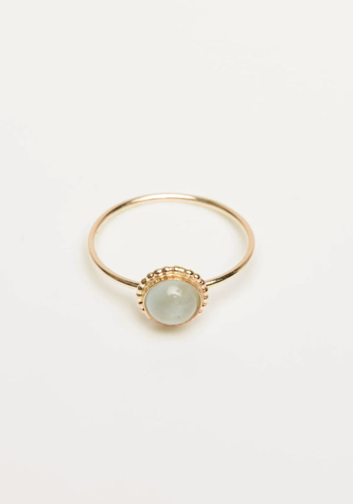 AQUAMARINE HALO RING by Able