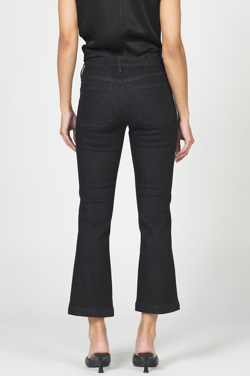 JEANNE BLACK DENIM CROPPED JEANS by Dear John