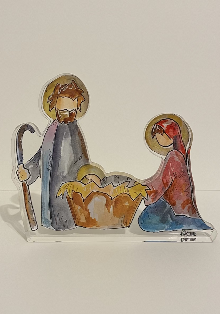 NATIVITY ACRYLIC by LEAH LATURELL ART