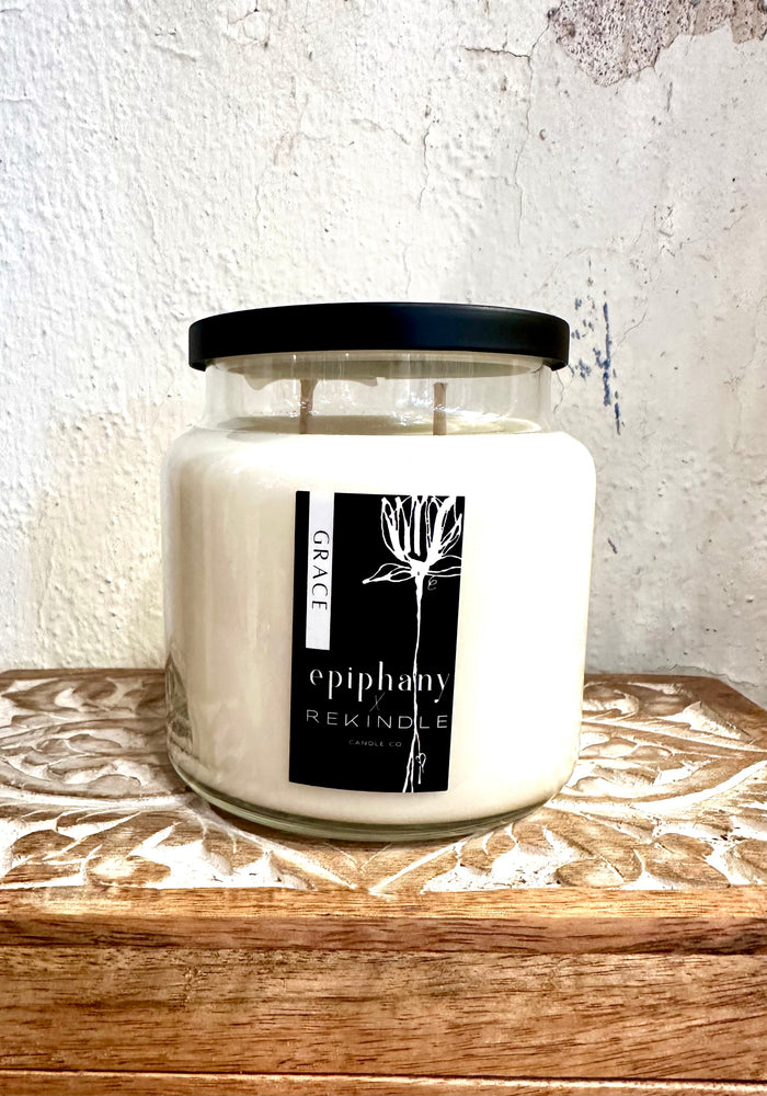 GRACE - EPIPHANY X REKINDLE CANDLE 16 OZ APOTHECARY JAR CANDLE