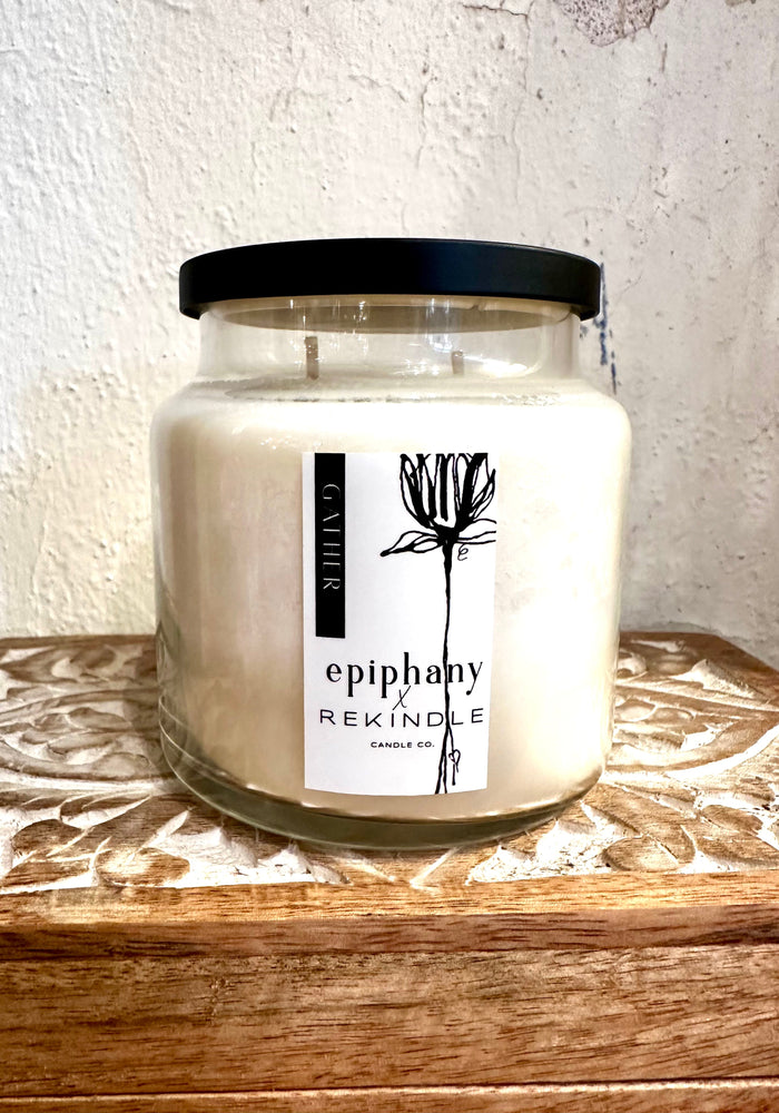 GATHER - EPIPHANY X REKINDLE CANDLES 16 OZ APOTHECARY JAR CANDLE