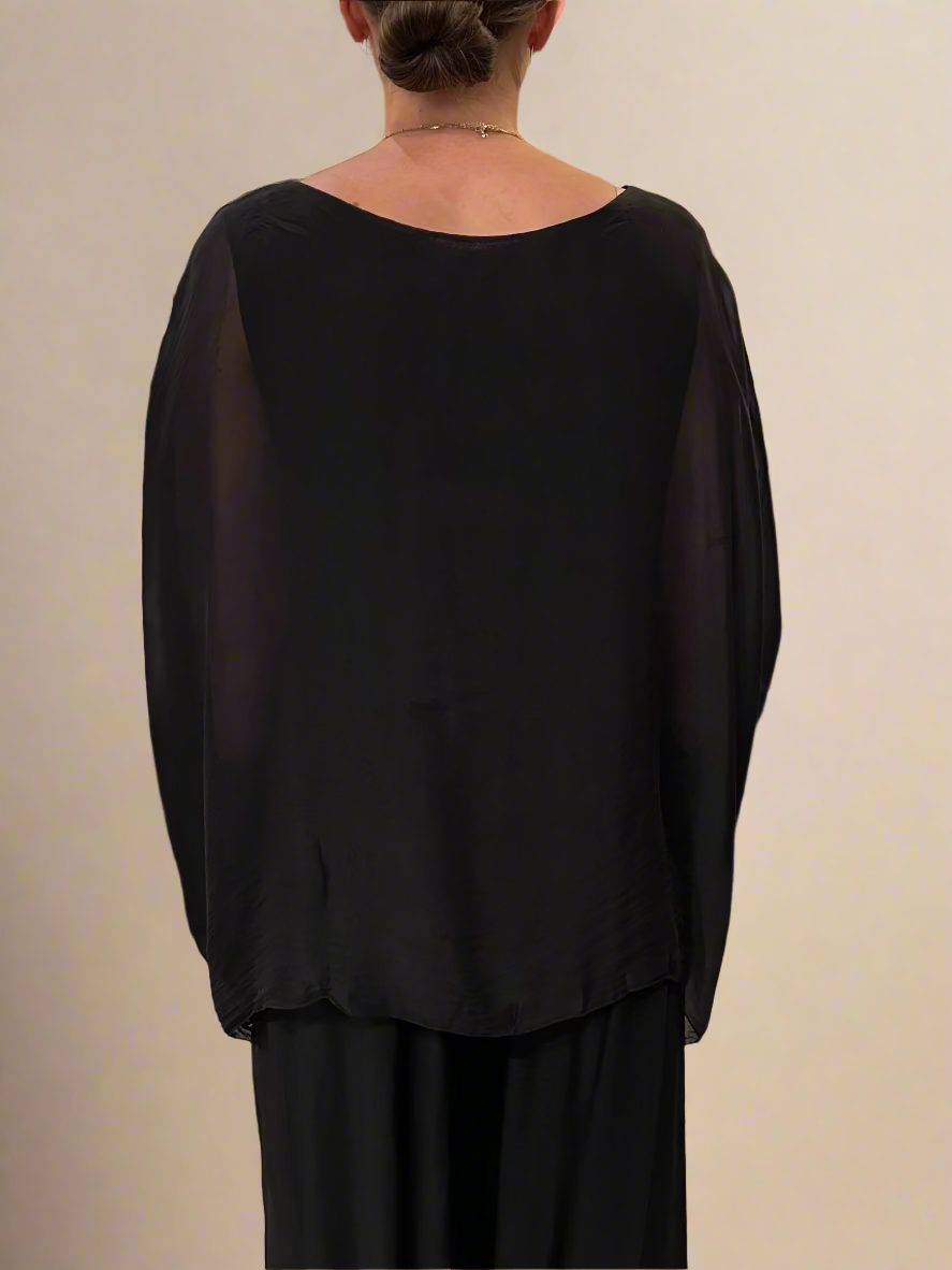 SHORT SLEEVE MARTINA SILK TOP by Cobblestone