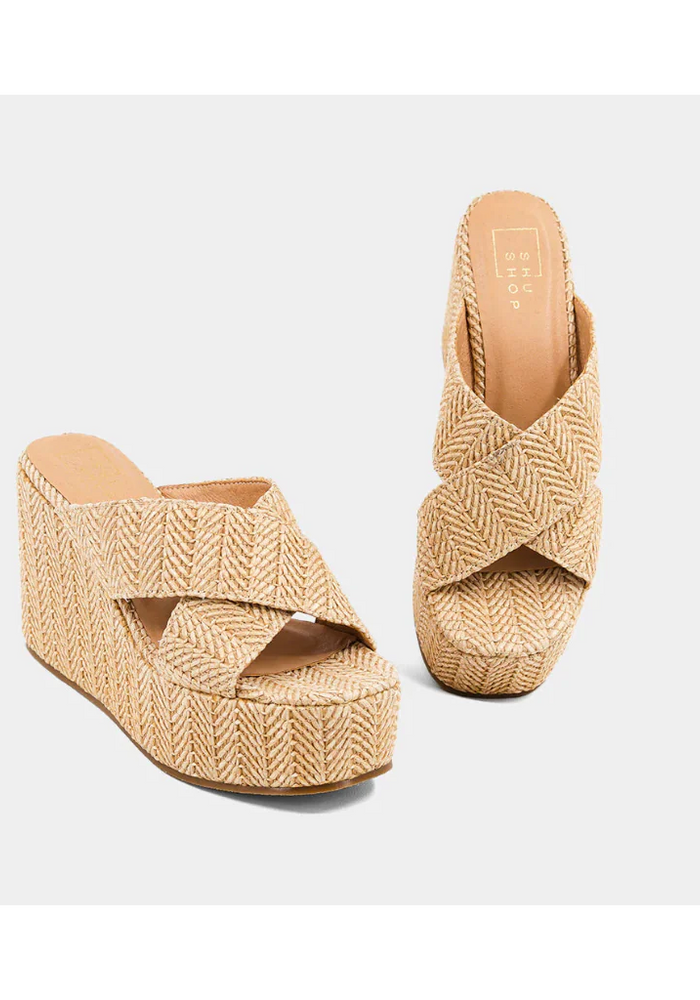 LUDOVICA CRISS CROSS WEDGE SANDAL