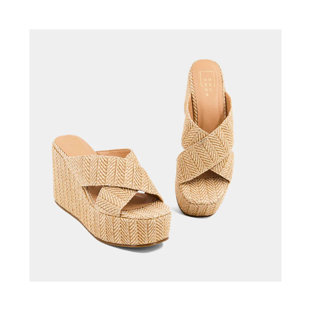LUDOVICA CRISS CROSS WEDGE SANDAL