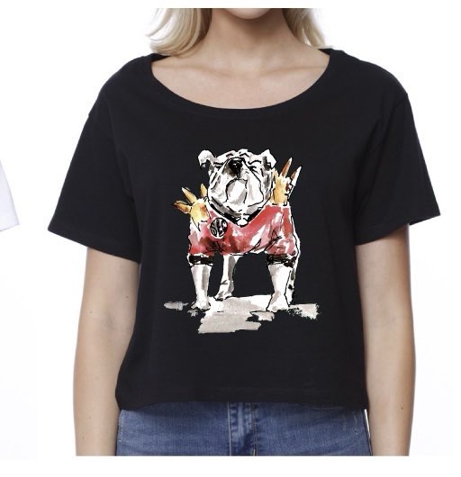 SAVAGE BULLDOG SHORT SLEEVE T-SHIRT by LEAH LATURELL ART