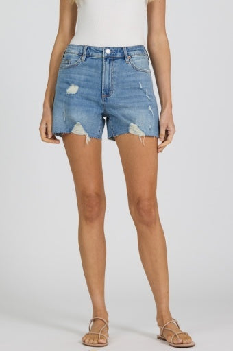 GIGI DISTRESSED DENIM SHORTS