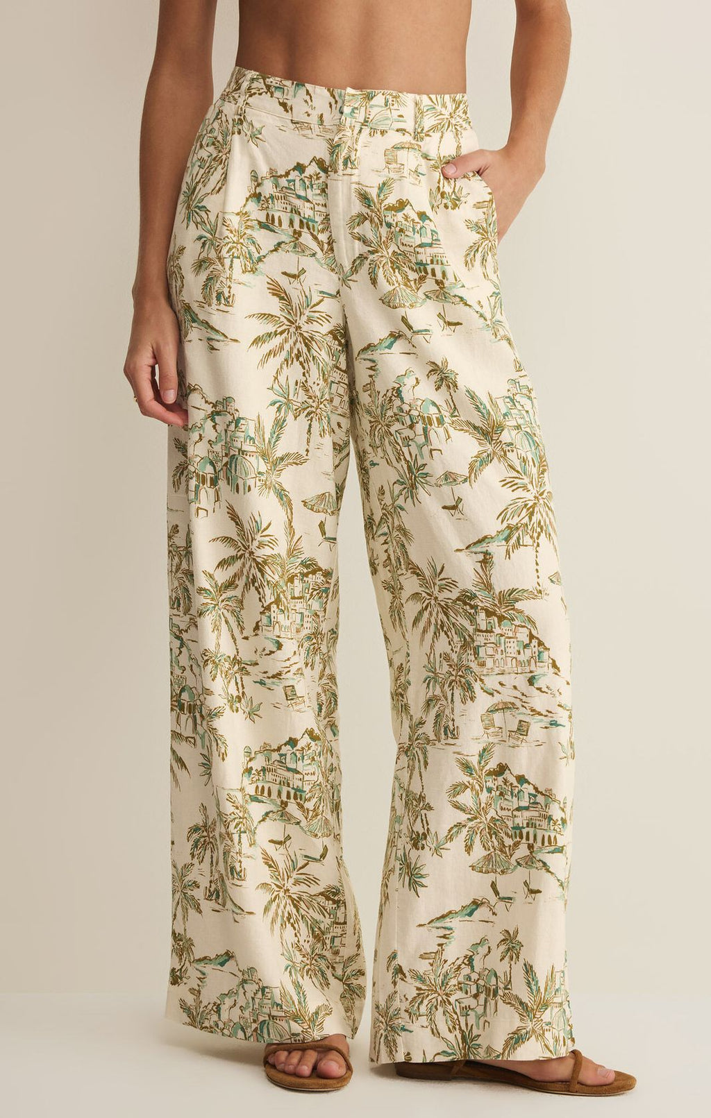 OVERLOOK TIKI TIDE LINEN PANT by Z Supply