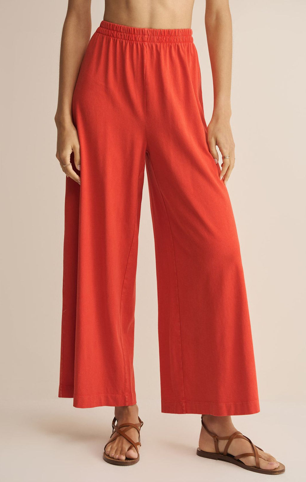 SCOUT JERSEY CROP FLARE PANTS by Z Supply