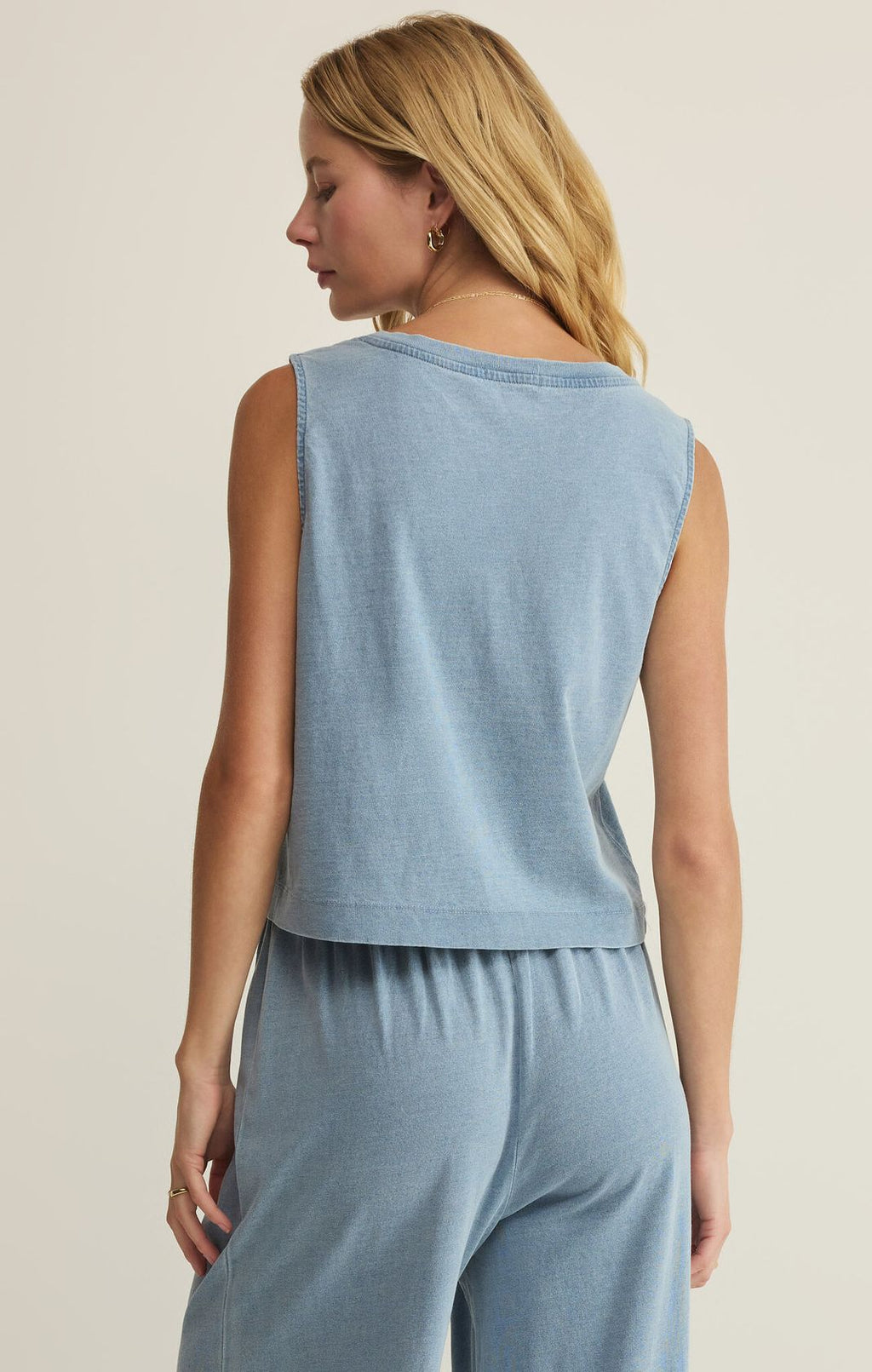 SLOANE V-NECK DENIM TANK by Z Supply