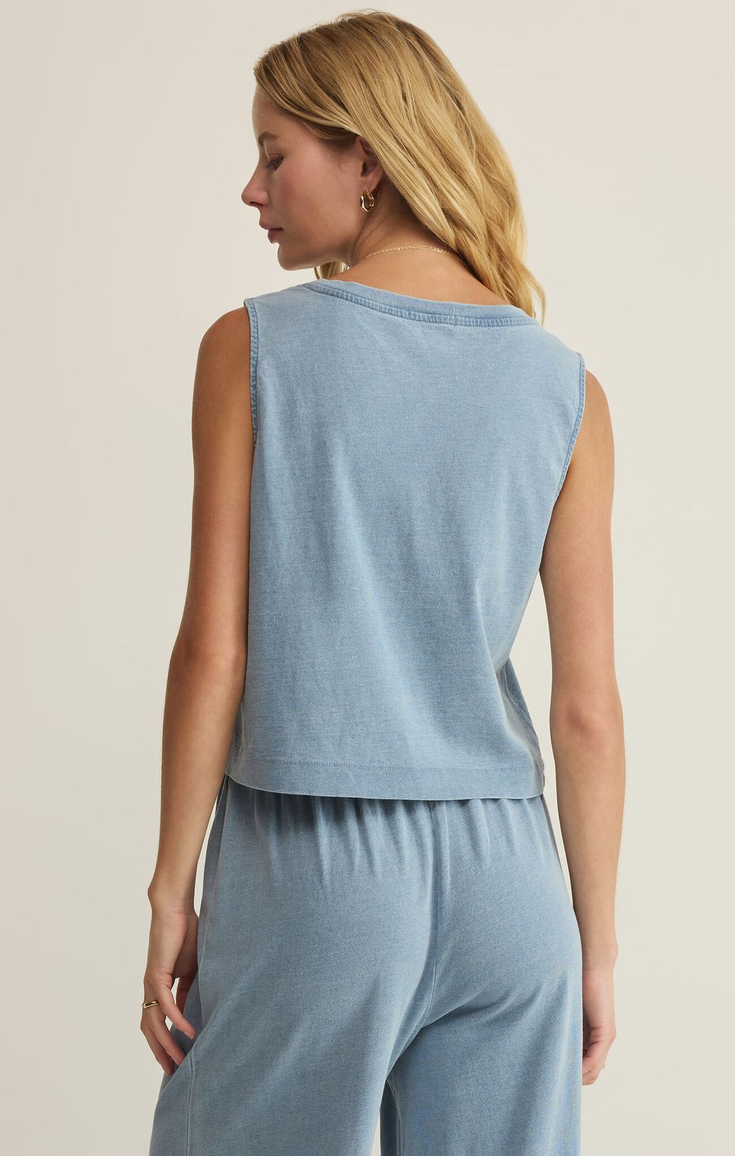 SLOANE V-NECK DENIM TANK by Z Supply