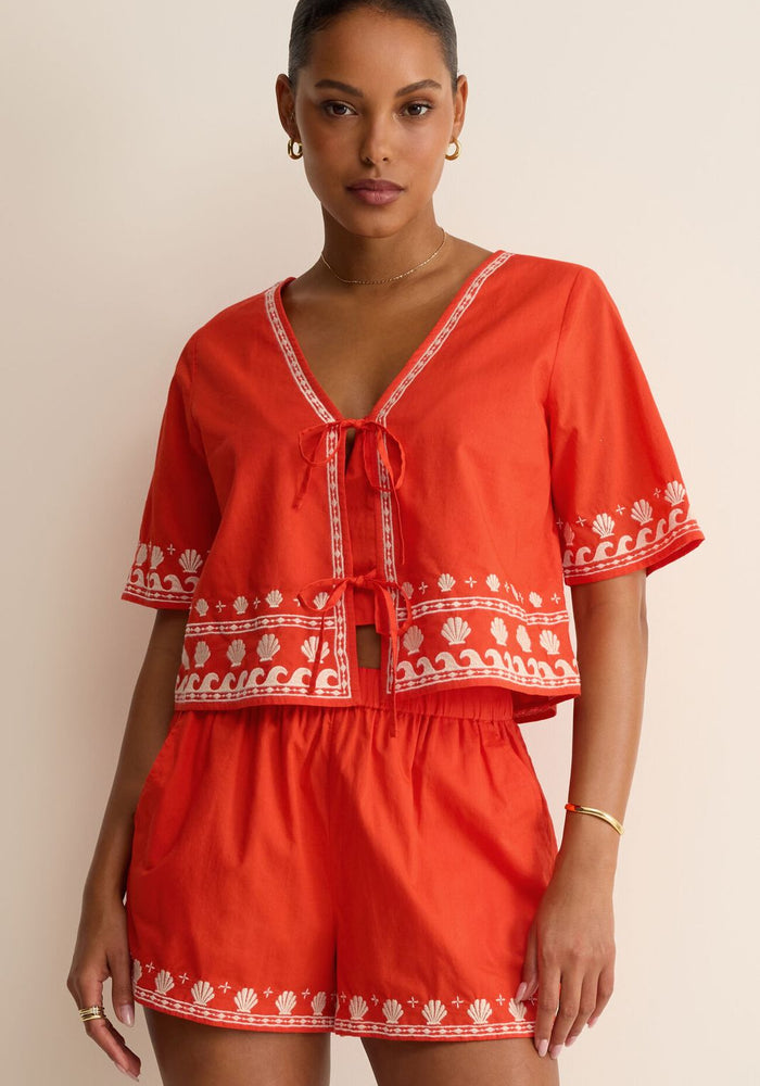 CAST OF WAVES SHORT SLEEVE TOP by Z Supply