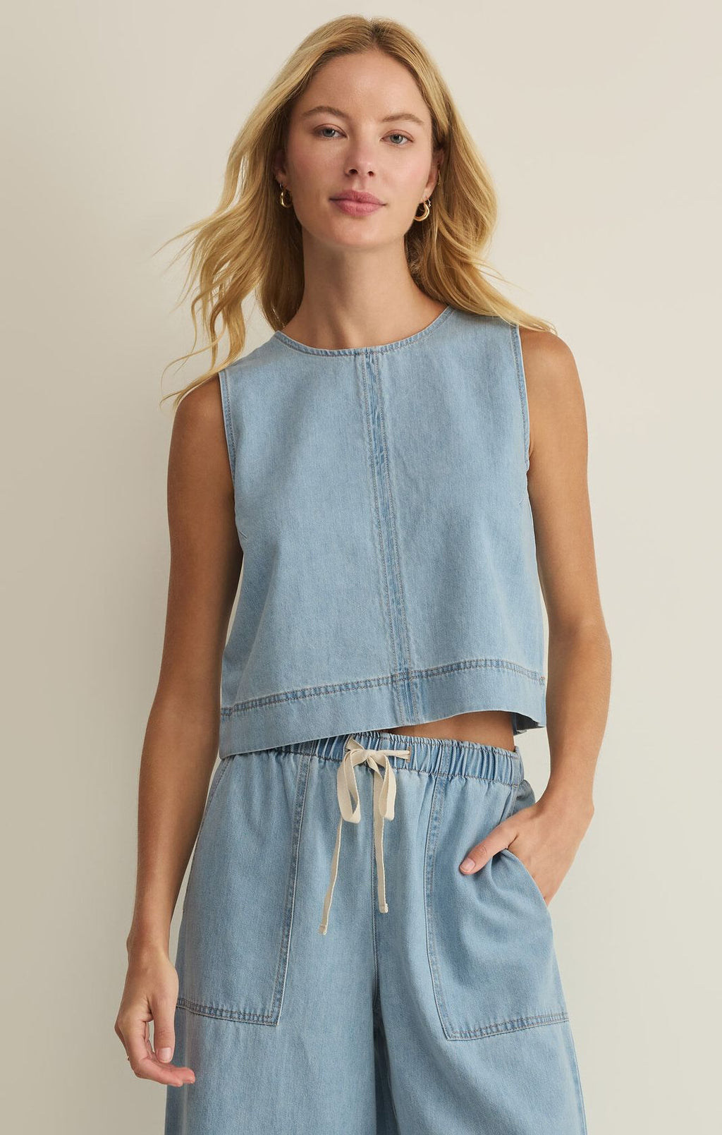 SUN SEEKER DENIM TANK by Z Supply