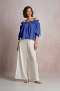 "STRONG AND COURAGEOUS" BLUE TOP