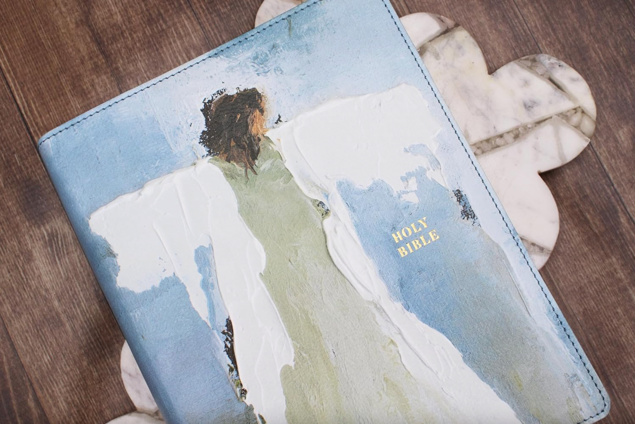 AMPLIFIED HOLY BIBLE ANGEL ART SERIES BLUE COVER