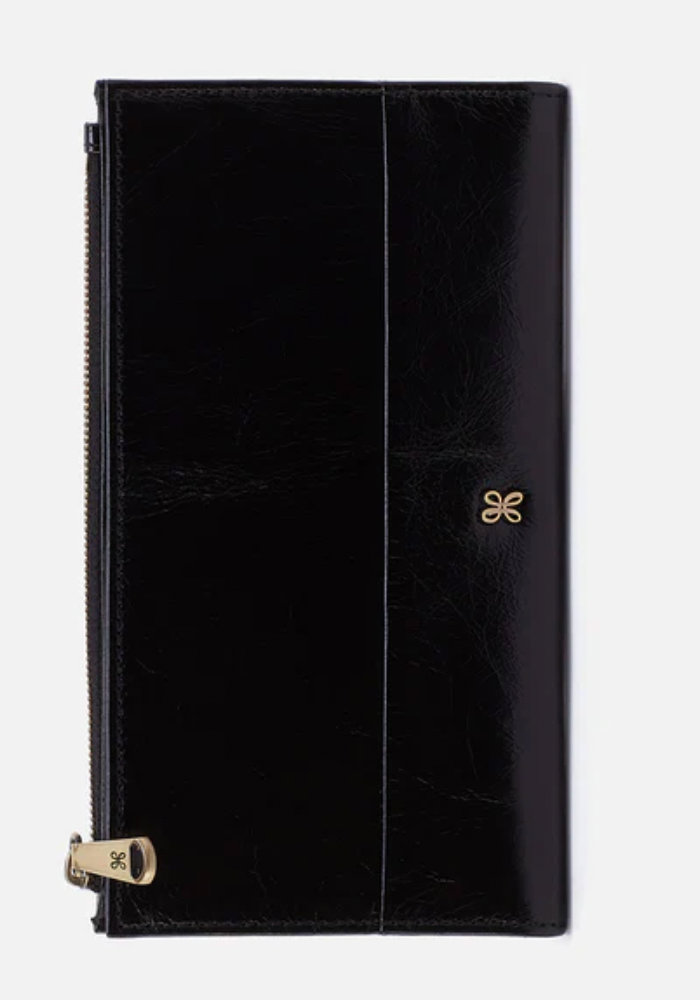 BLACK JILL LARGE BIFOLD WALLET by HOBO