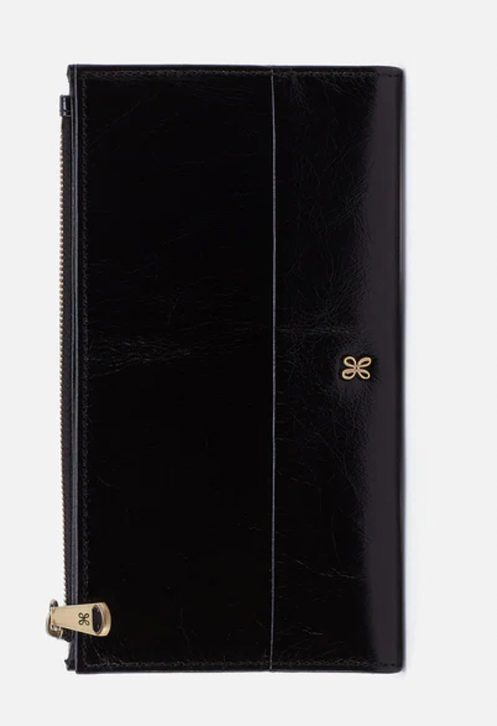 BLACK JILL LARGE BIFOLD WALLET by HOBO