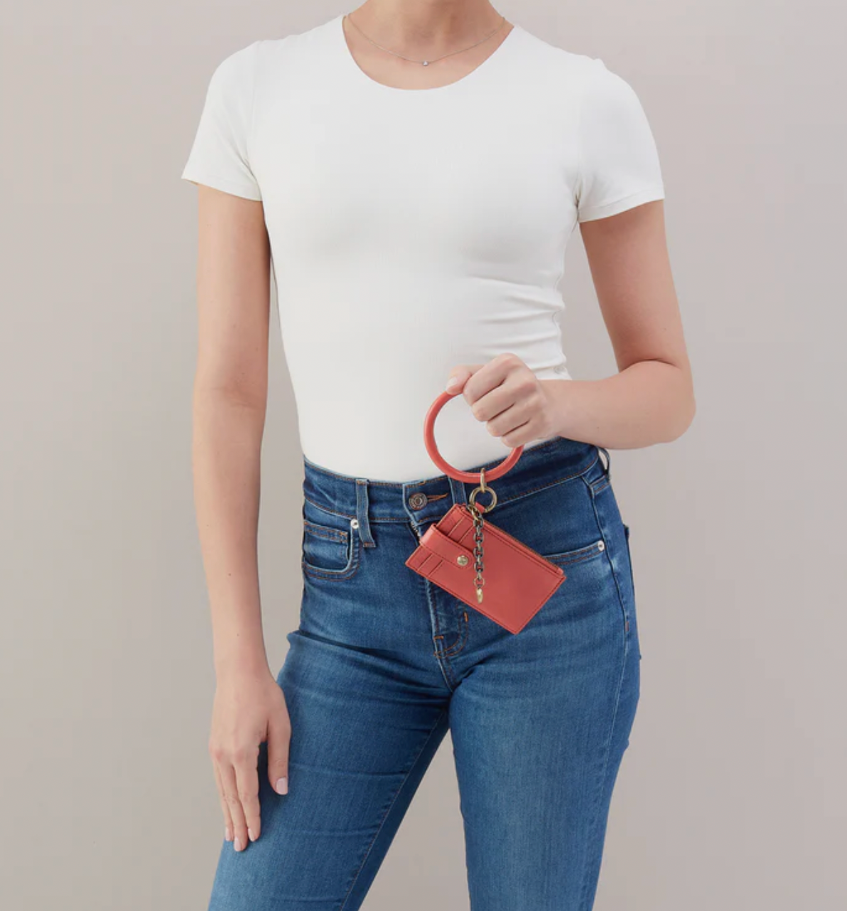 PINK MIRAGE RING CREDIT CARD WRISTLET by HOBO