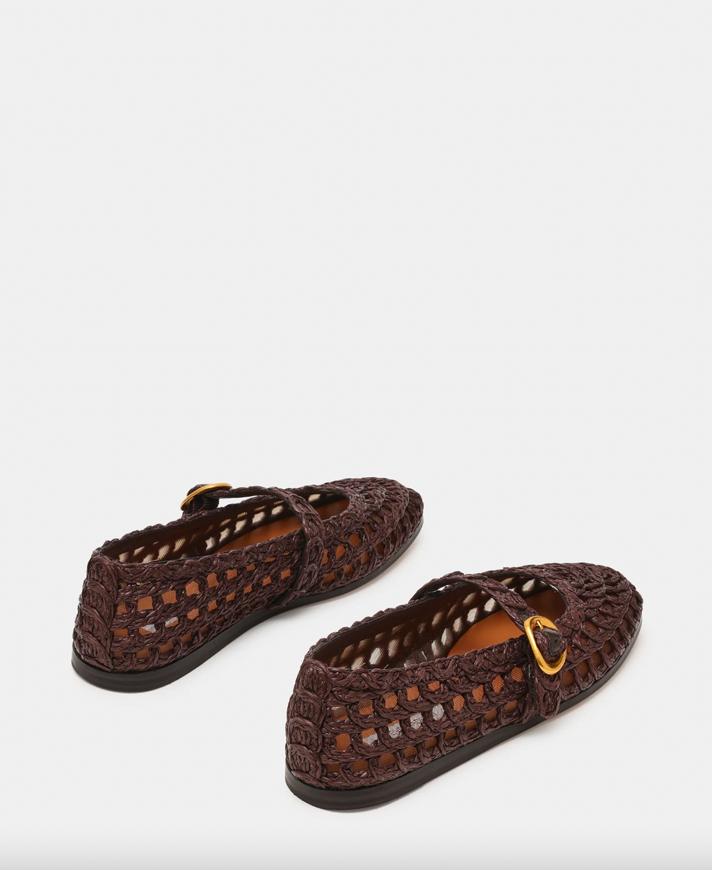 BROWN RAFFIA MELODY FLAT by Steve Madden
