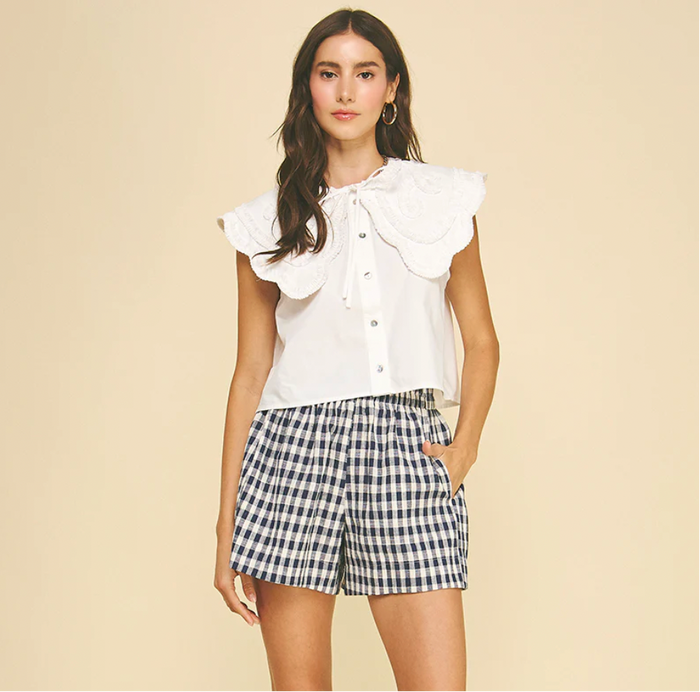 "WHITE AS SNOW" TOP