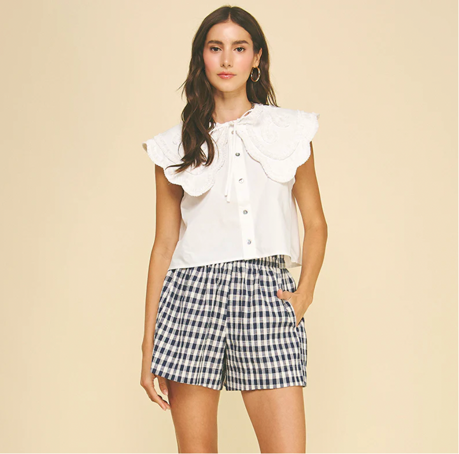 "WHITE AS SNOW" TOP
