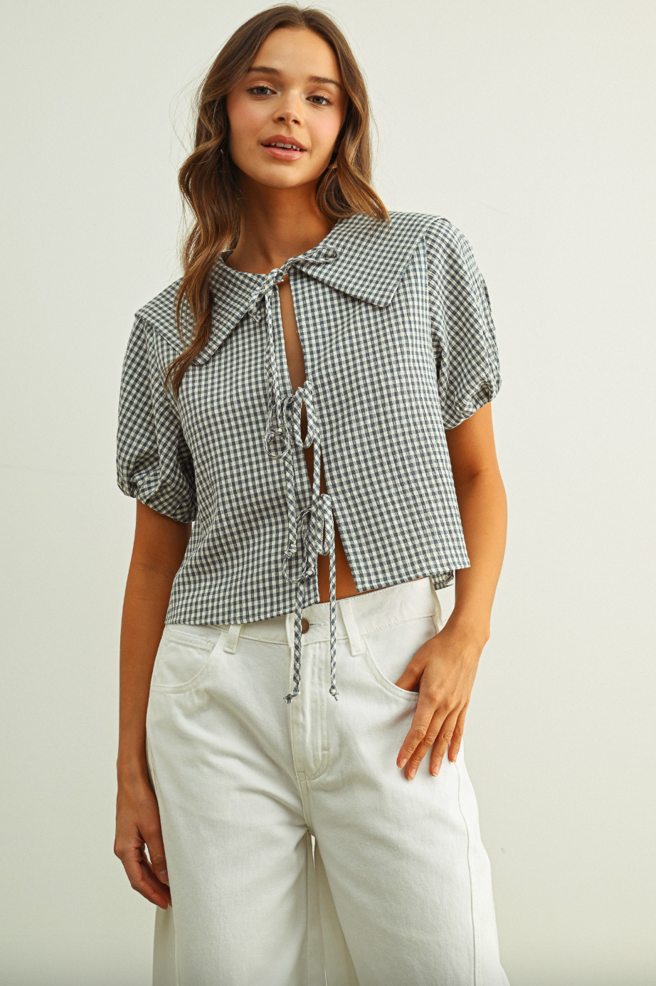 "NEARER" BLUE TOP