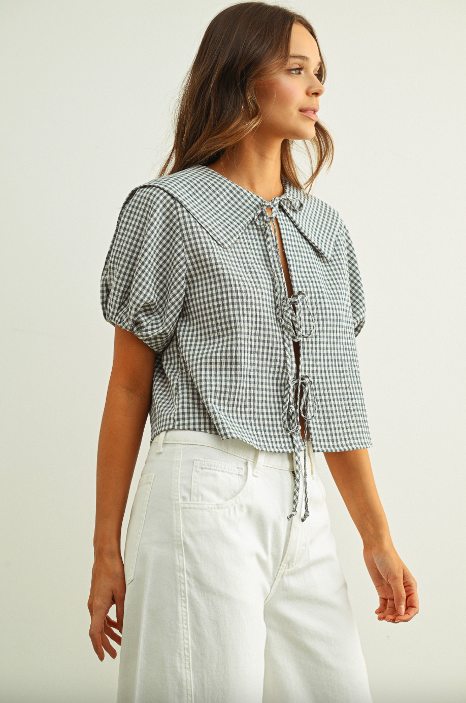 "NEARER" BLUE TOP