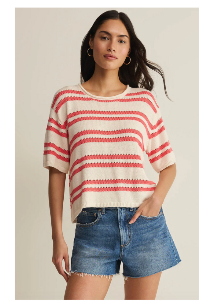 PRADO STRIPE SWEATER TEE by Z Supply