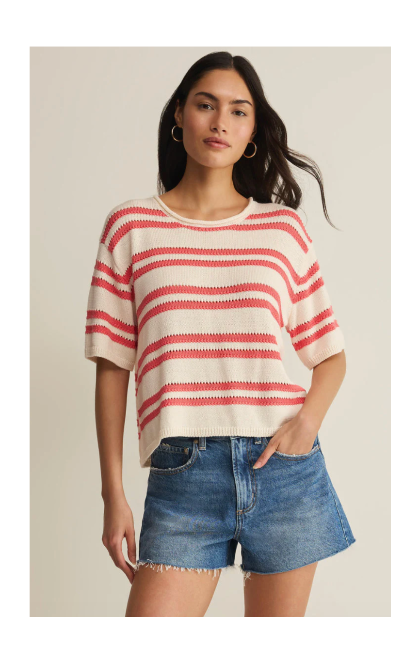 PRADO STRIPE SWEATER TEE by Z Supply