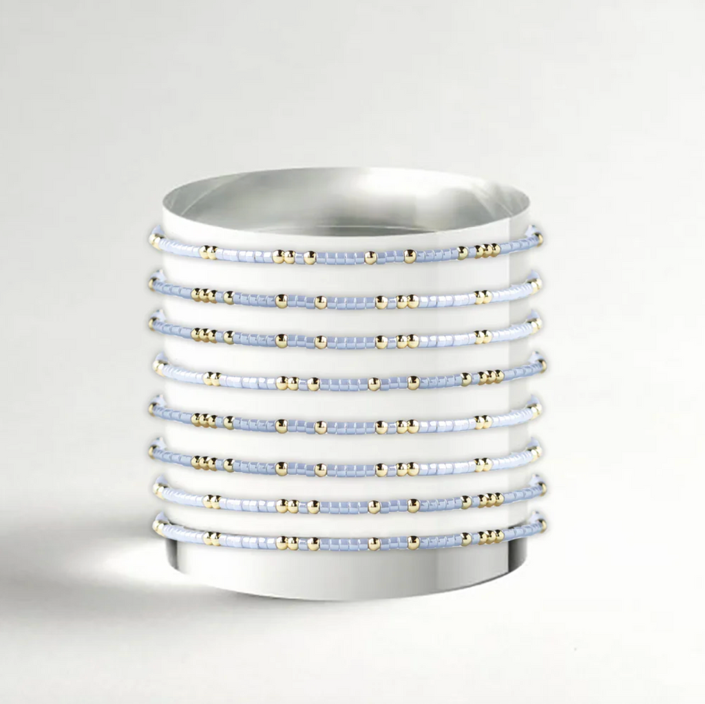 SKY BLUE CONFETTI BANGLE BRACELET