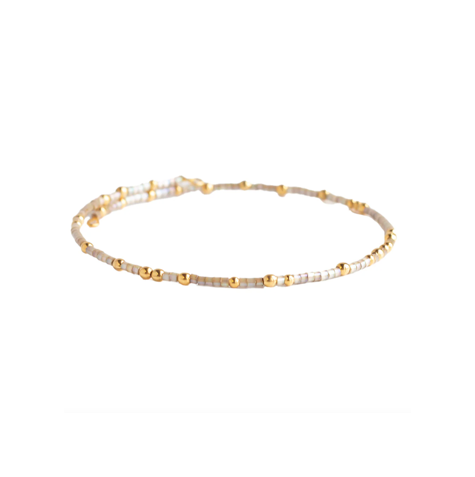 SMOKY QUARTZ CONFETTI BANGLE BRACELET