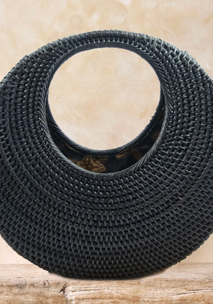 ATA MOON BLACK HANDBAG by Winding Road