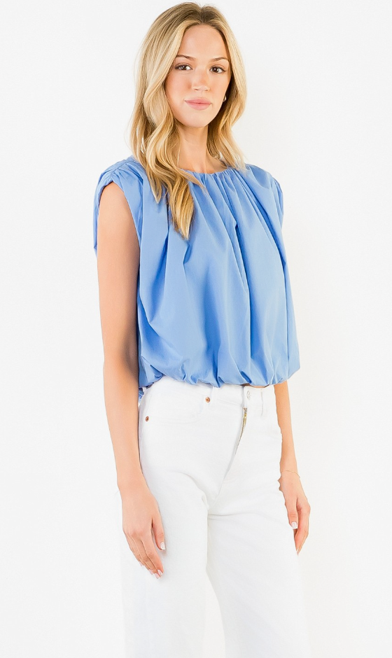 "UNFADING BEAUTY" BLUE TOP