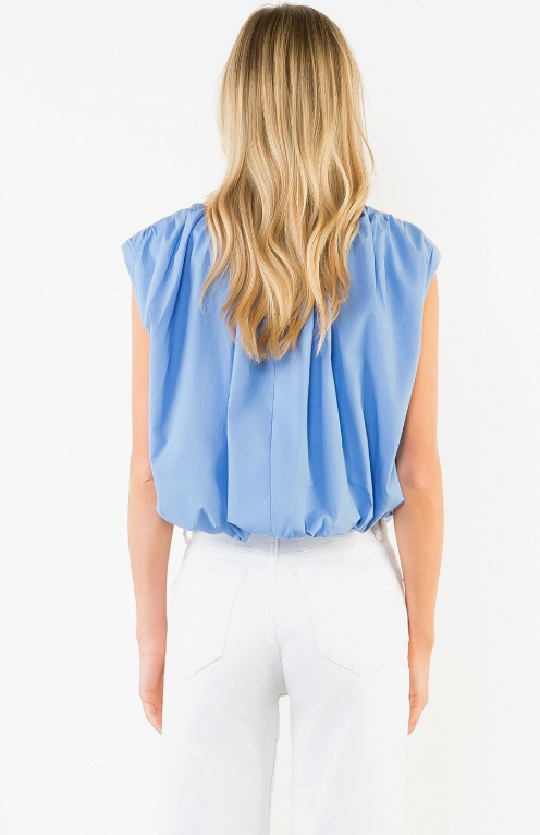 "UNFADING BEAUTY" BLUE TOP