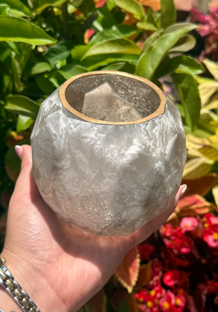 Silver Glass Votive