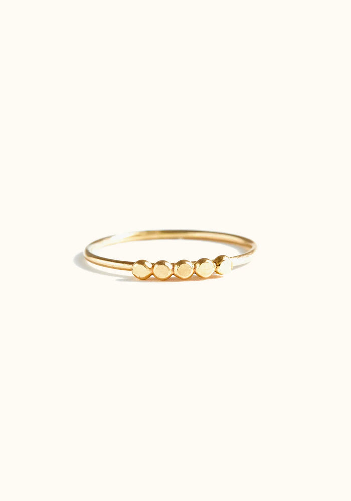 SELMA FIVE DOT STACKING RING by Able
