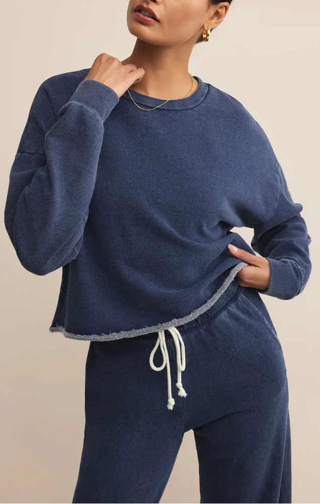CIRCUIT KNIT DENIM SWEATSHIRT by Z Supply