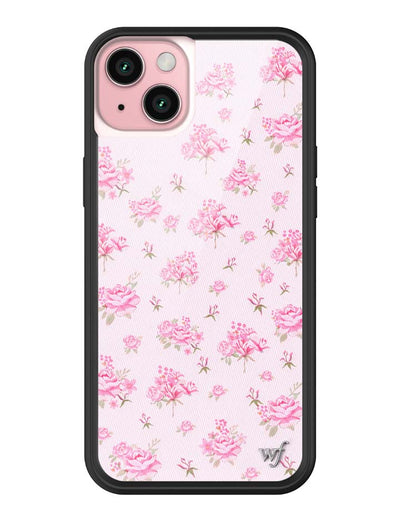 Wildflower iPhone case 15 Plus Forget Me Not Floral Pink Cute