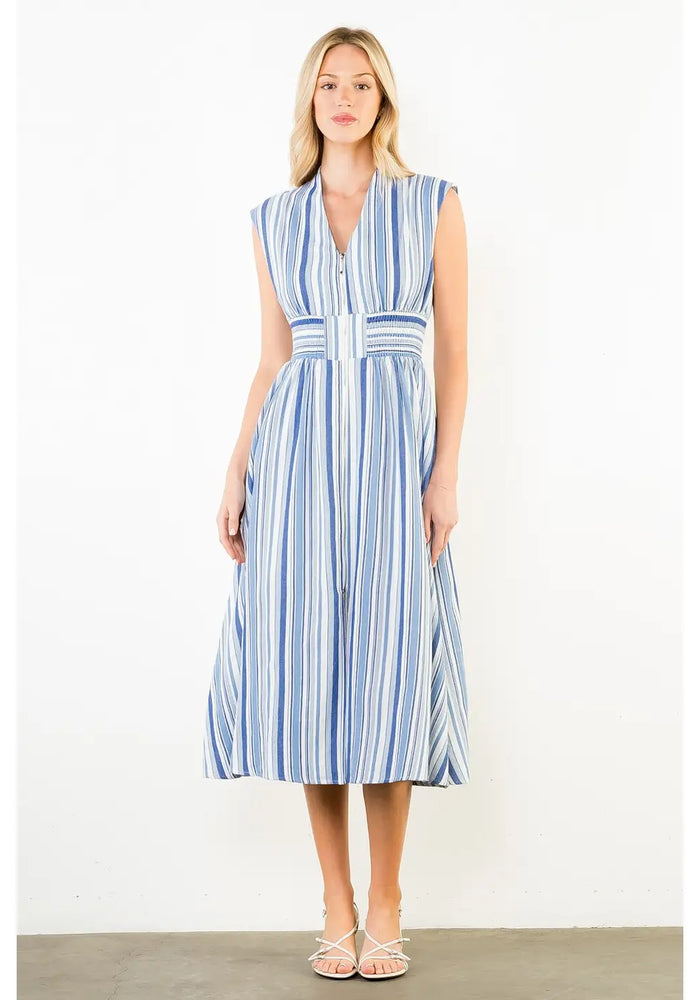 "STILL WATERS" STRIPED DRESS